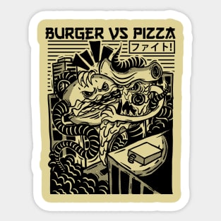 Burger vs Pizza Sticker